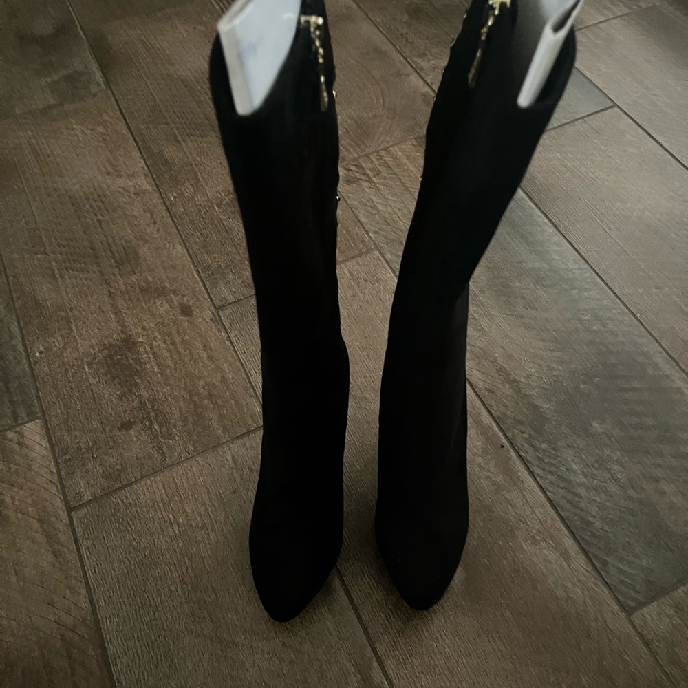 bebe Black Heeled Boots